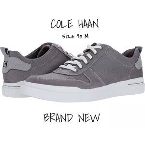 Cole Haan GrandPro Rally Gray Canvas Court Sneakers Men’s Size 9.5 - Brand New